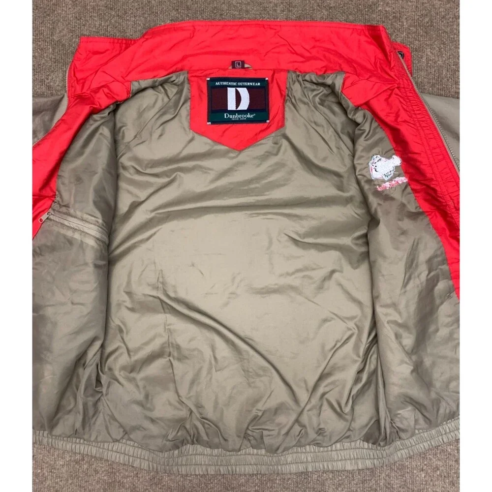 Dunbrooke Coca-Cola Jacket Mens L Bomber Nylon Lined Rain-Resistant Snap Zip-Up